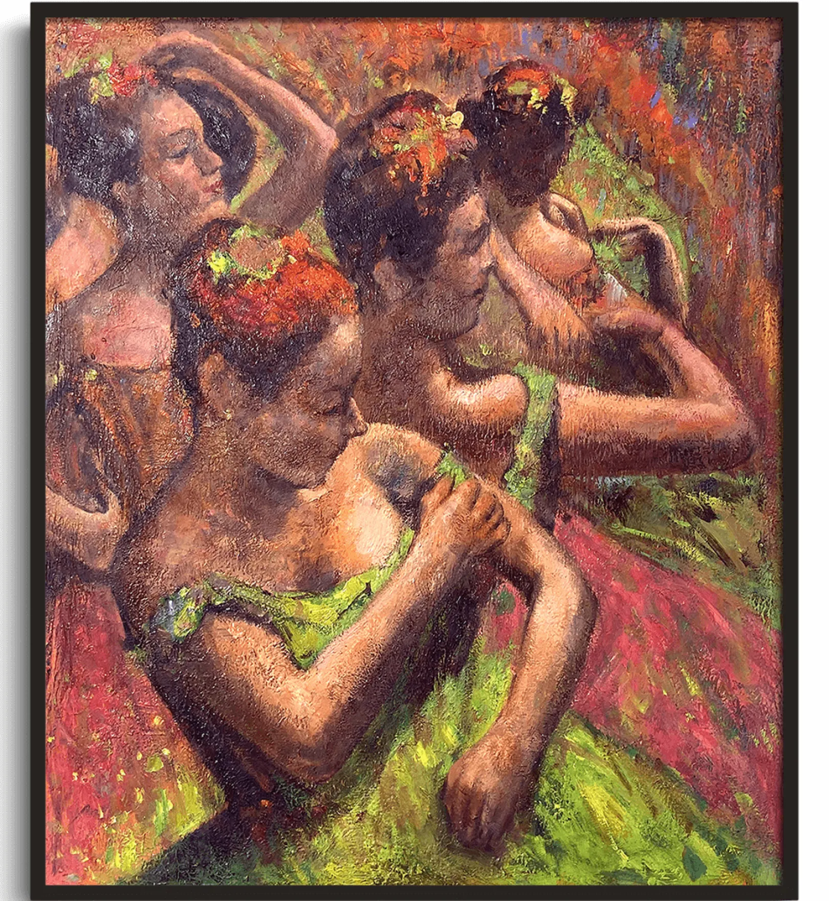 Galerie Mont Degas<Ballerinas, die ihre Tutus anpassen - Edgar Degas