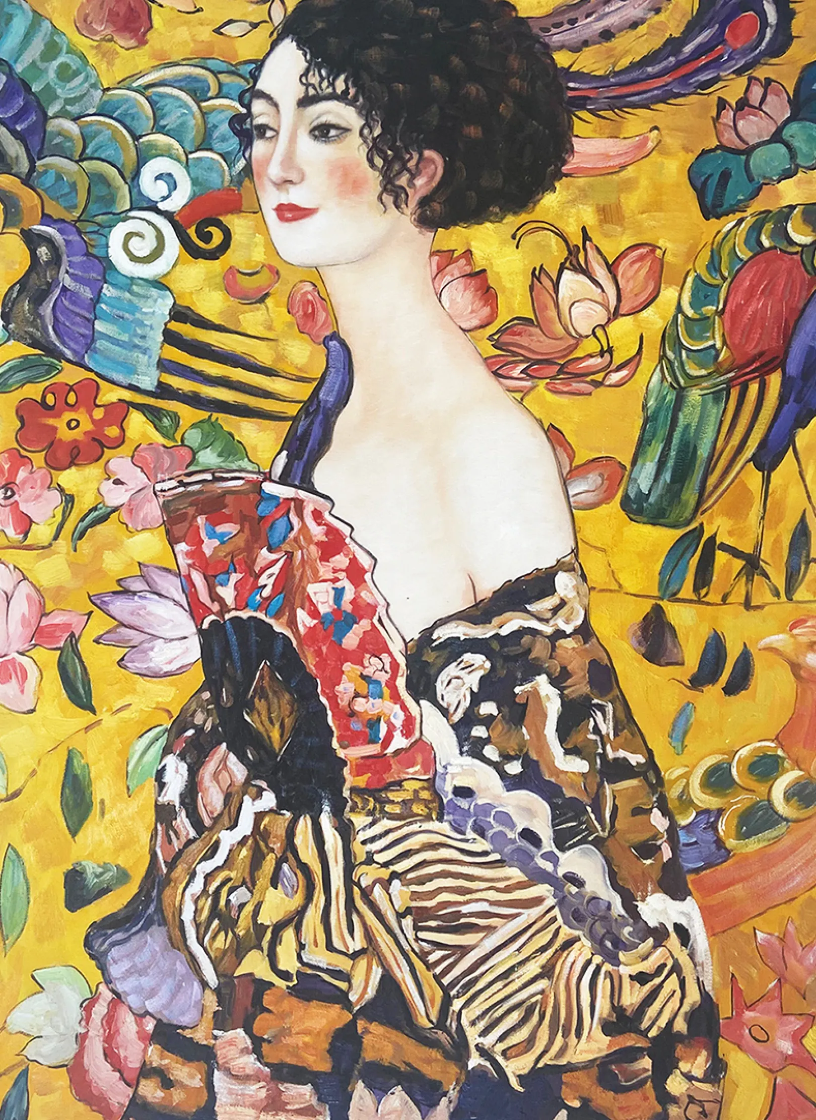Galerie Mont Klimt<Dame mit Fächer - Gustav Klimt