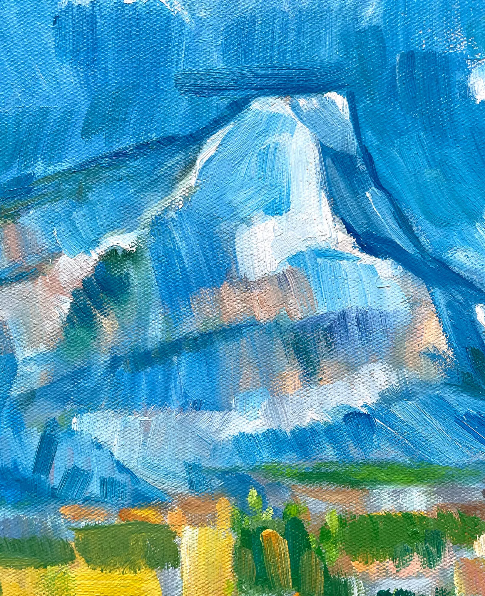 Galerie Mont Cézanne<Der Berg Sainte-Victoire von Les Lauves aus gesehen - Paul Cézanne