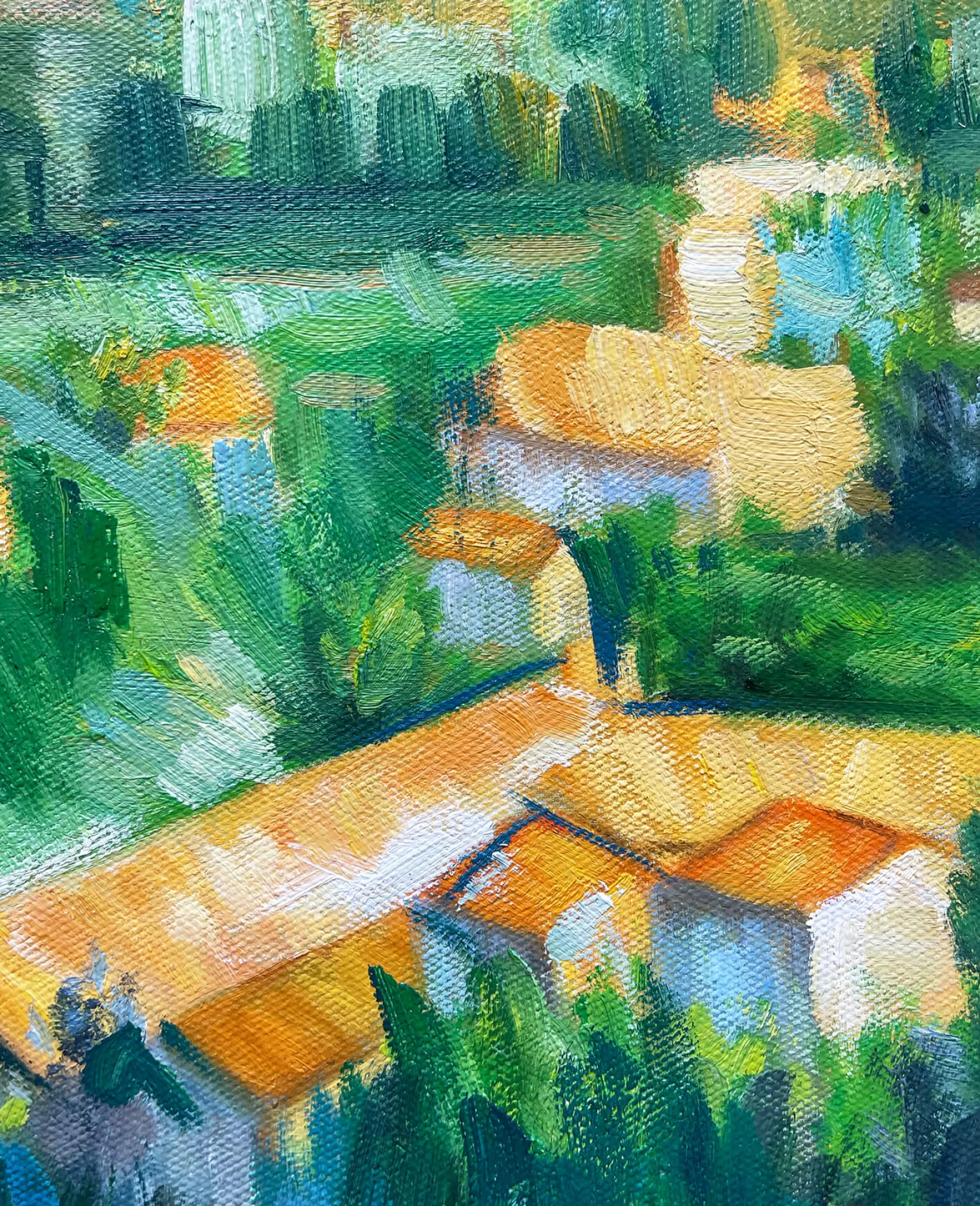 Galerie Mont Cézanne<Der Berg Sainte-Victoire von Les Lauves aus gesehen - Paul Cézanne