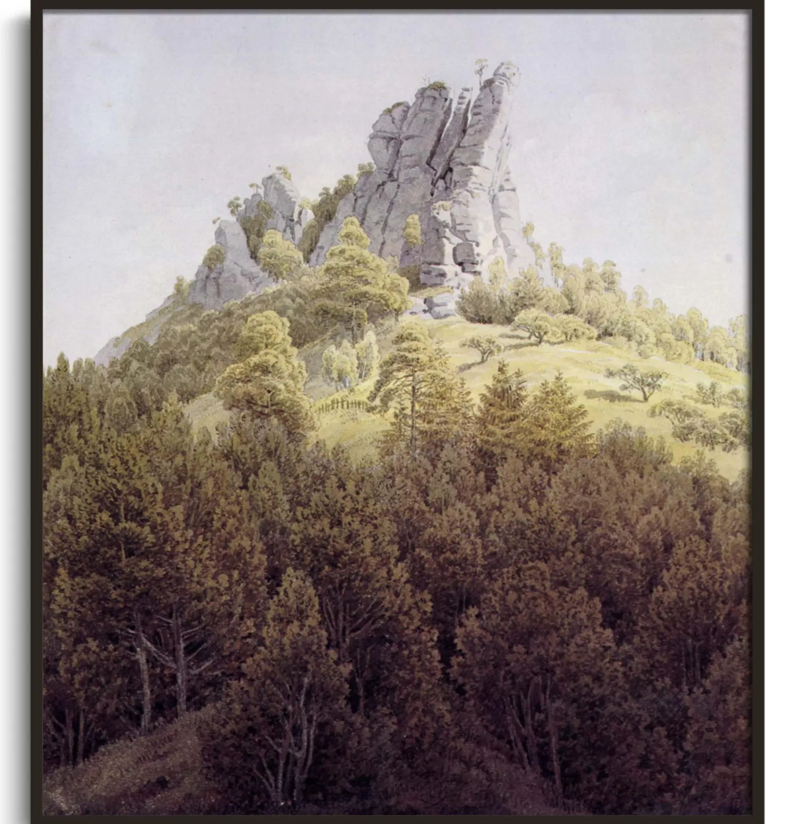 Galerie Mont Friedrich<Der Feldstein bei Rathen an der Elbe - Caspar David Friedrich