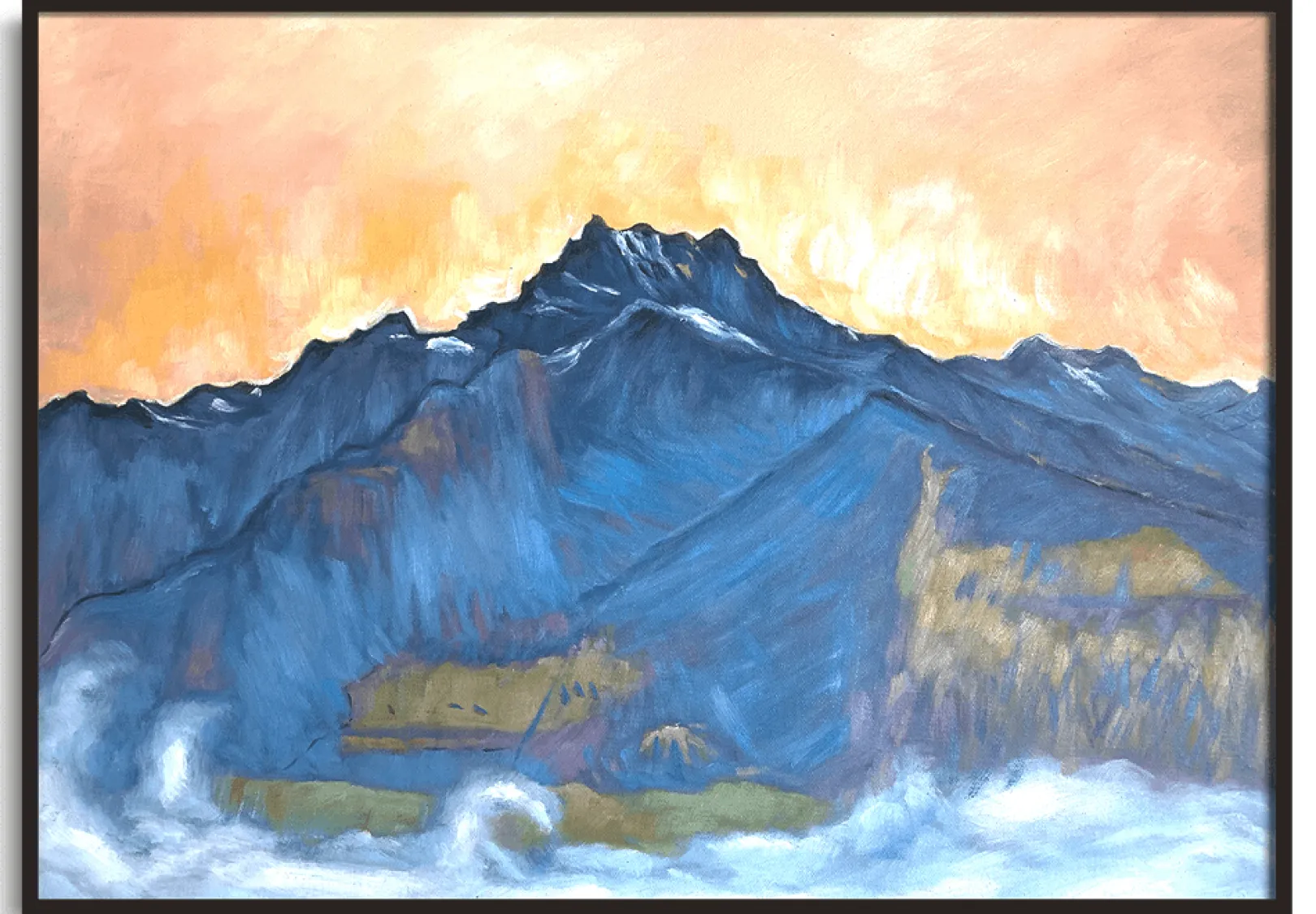 Galerie Mont Hodler<Die Dents du Midi von Chesières - Ferdinand Hodler