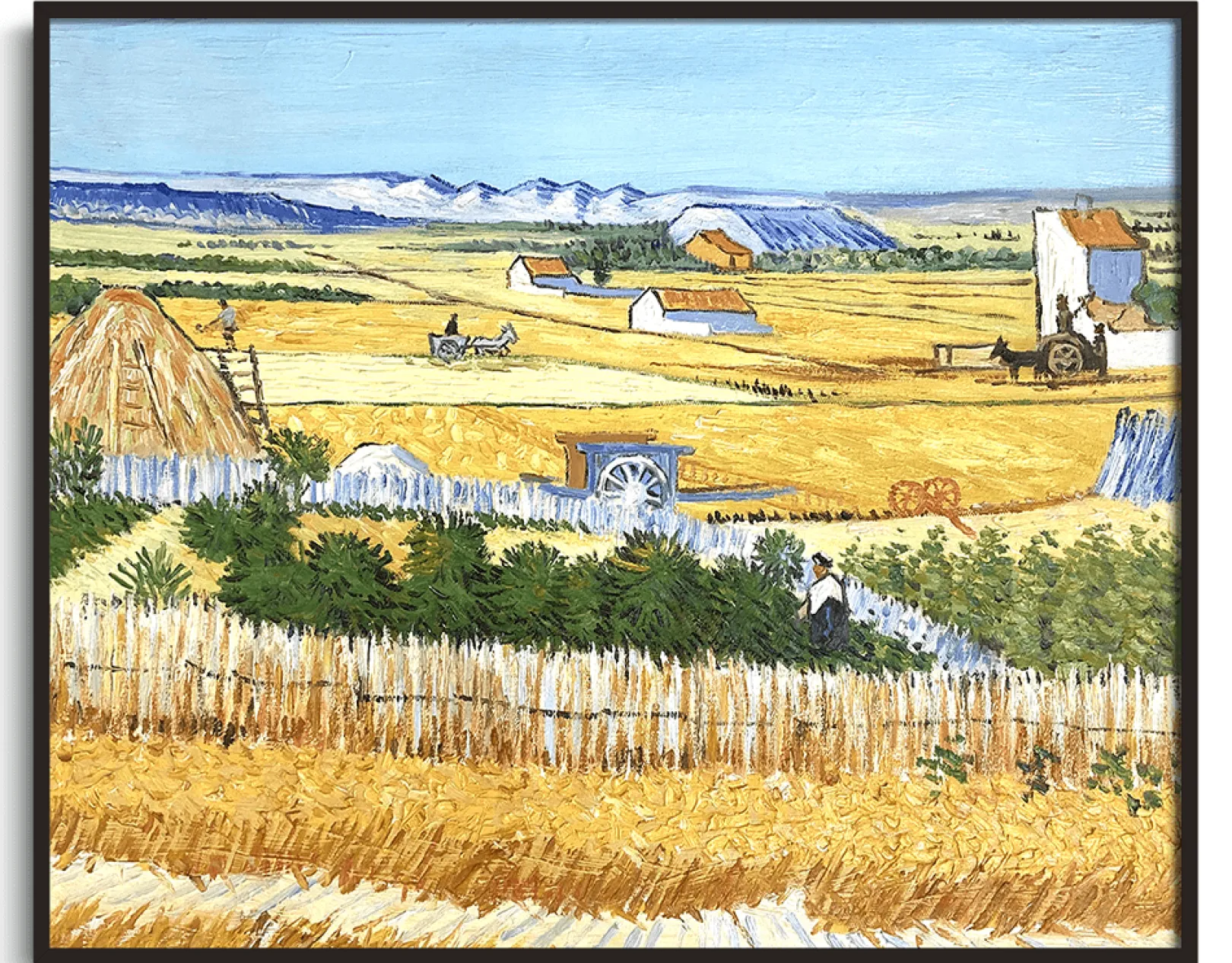 Galerie Mont Van Gogh<Die Ernte in La Crau, mit Montmajour im Hintergrund - Vincent Van Gogh