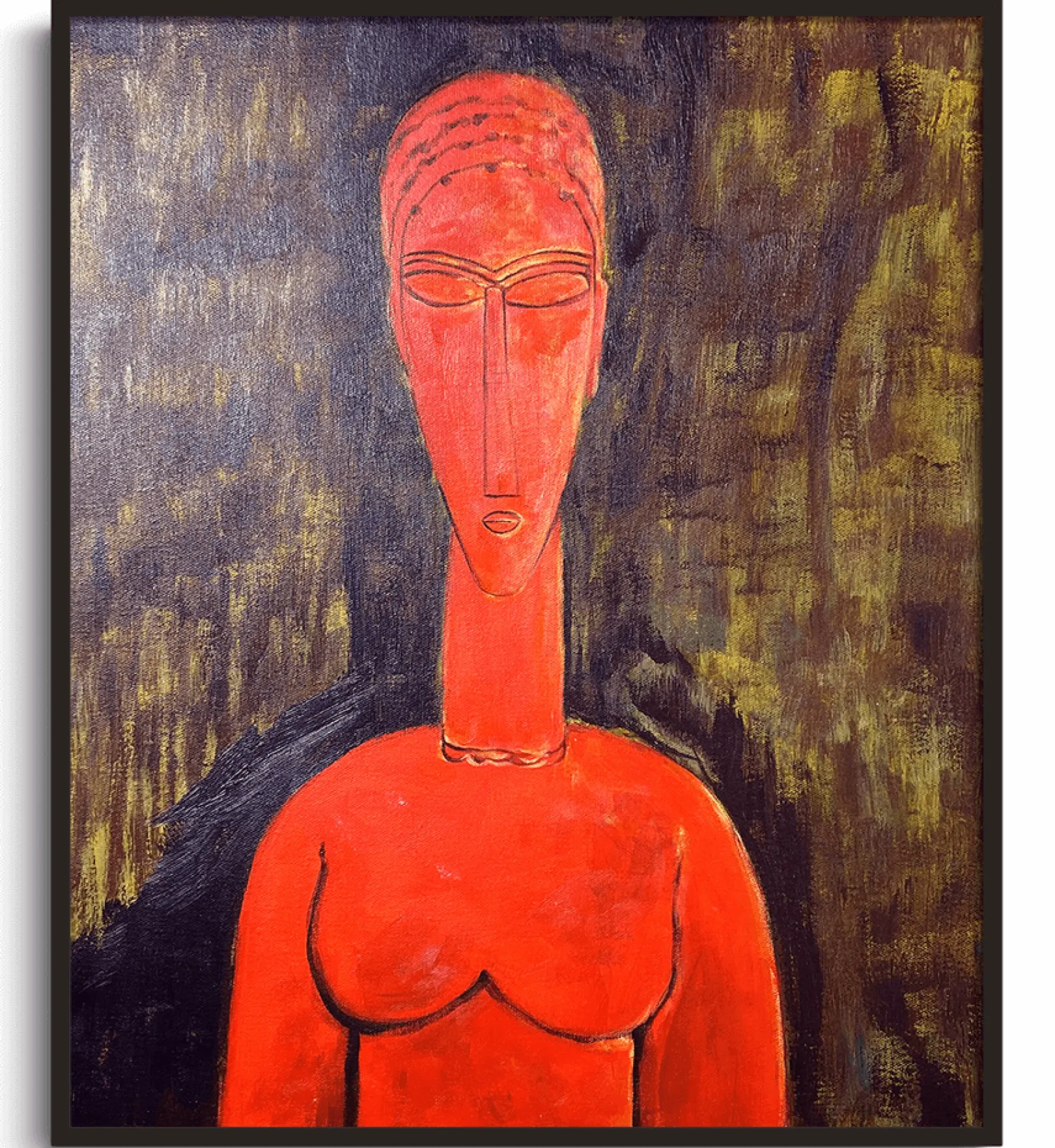 Galerie Mont Modigliani<Die große rote Büste - Amedeo Modigliani