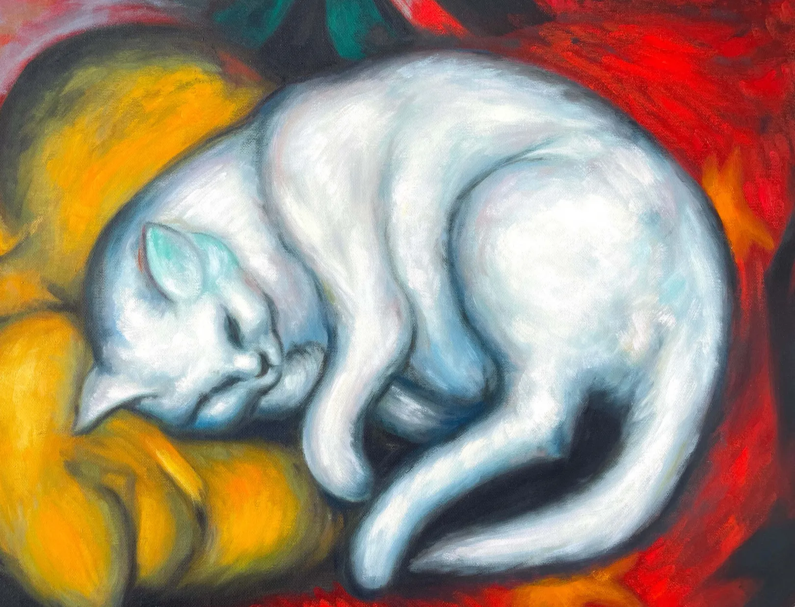 Galerie Mont Franz Marc<Die weiße Katze - Franz Marc