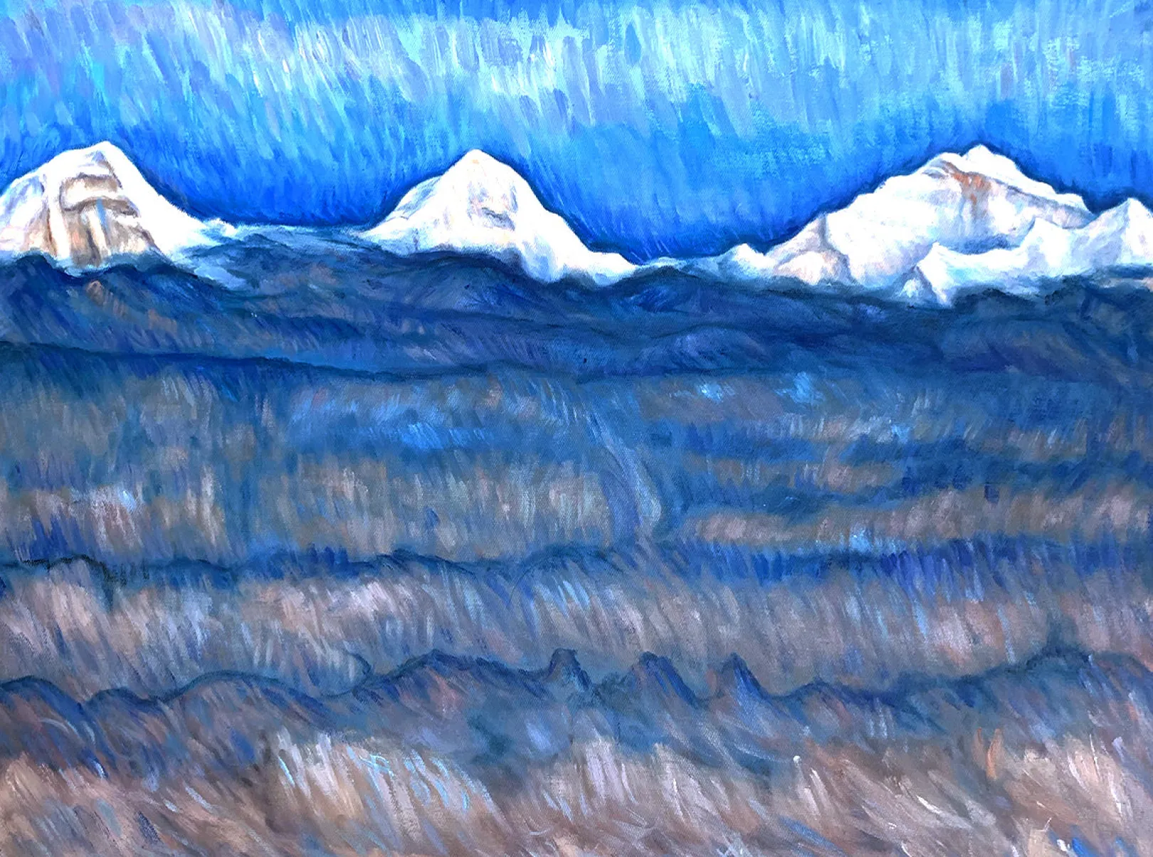 Galerie Mont Hodler<Eiger, Mönch und Jungfrau über dem Nebelmeer - Ferdinand Hodler