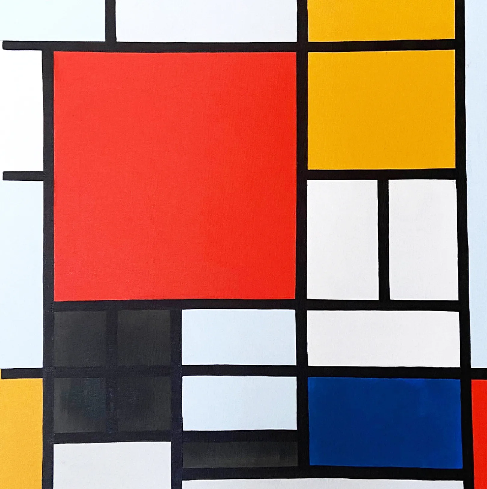 Galerie Mont Mondrian<Komposition in Rot, Gelb, Blau und Schwarz - Piet Mondrian