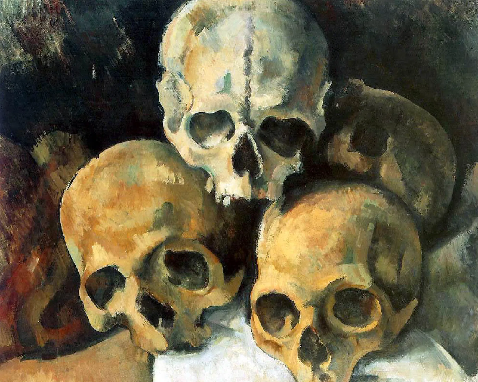 Galerie Mont Cézanne<Pyramide aus Schädeln - Paul Cézanne