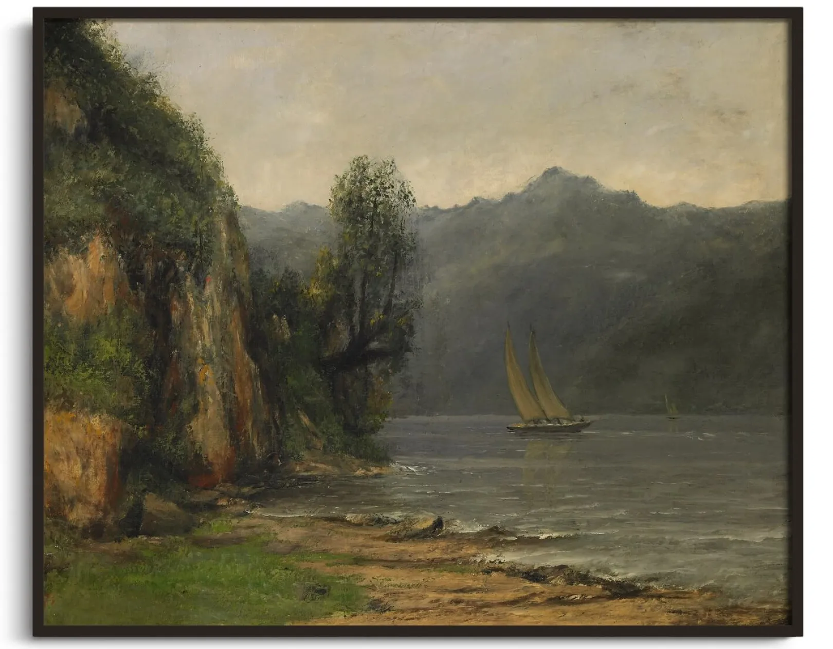 Galerie Mont Courbet<Ufer des Genfer Sees, in der Nähe von Vevey - Gustave Courbet