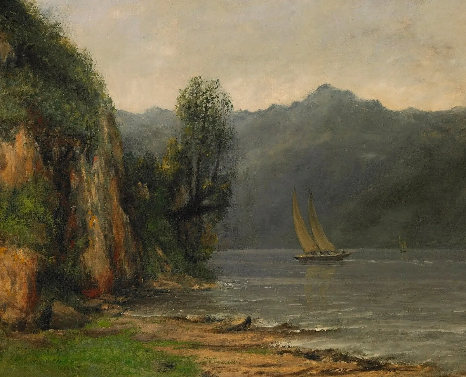 Galerie Mont Courbet<Ufer des Genfer Sees, in der Nähe von Vevey - Gustave Courbet