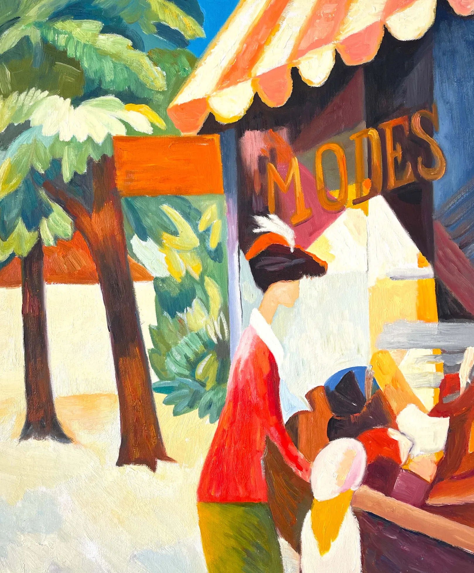 Galerie Mont Macke<Vor dem Hutladen - August Macke