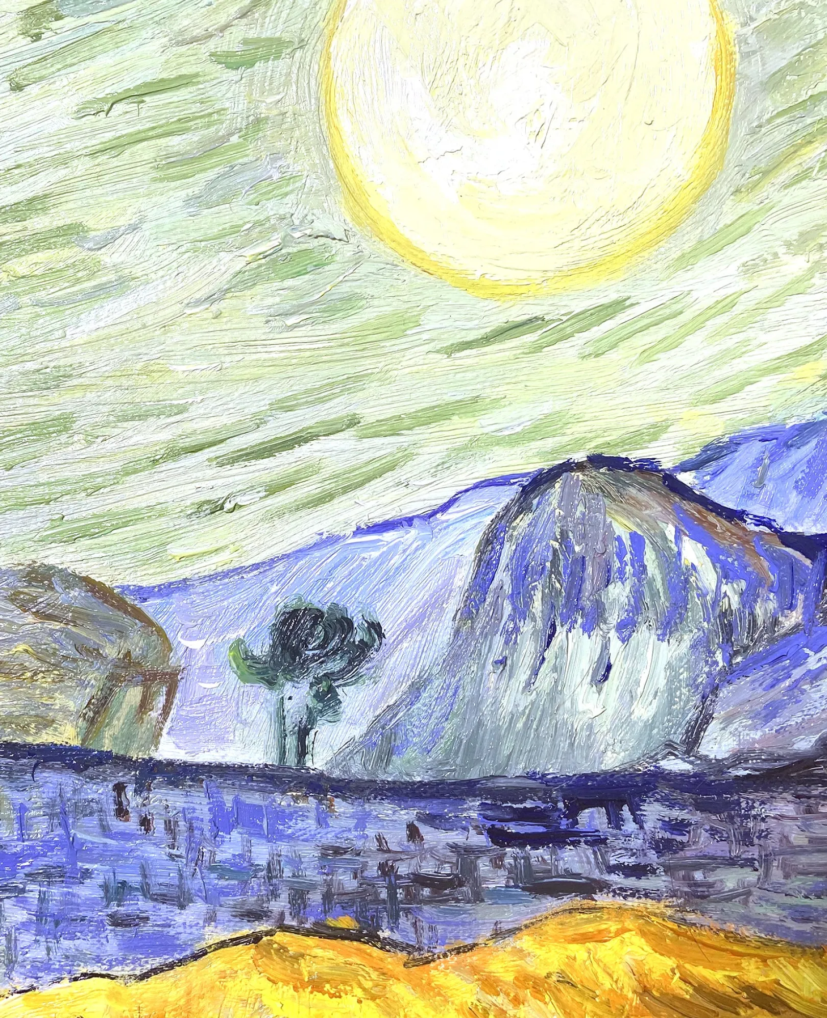 Galerie Mont Van Gogh<Weizenfeld hinter dem Hospiz Saint-Paul mit einem Mäher - Vincent Van Gogh